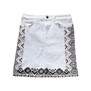 Pilcro and the Letterpress White Skirt | Size 4